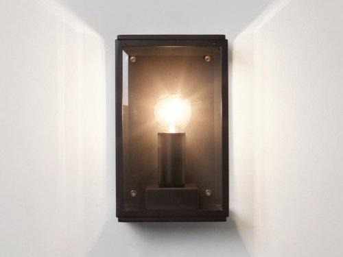 Glass and steel outdoor wall lamp | Homefield 130 by Astro lighting