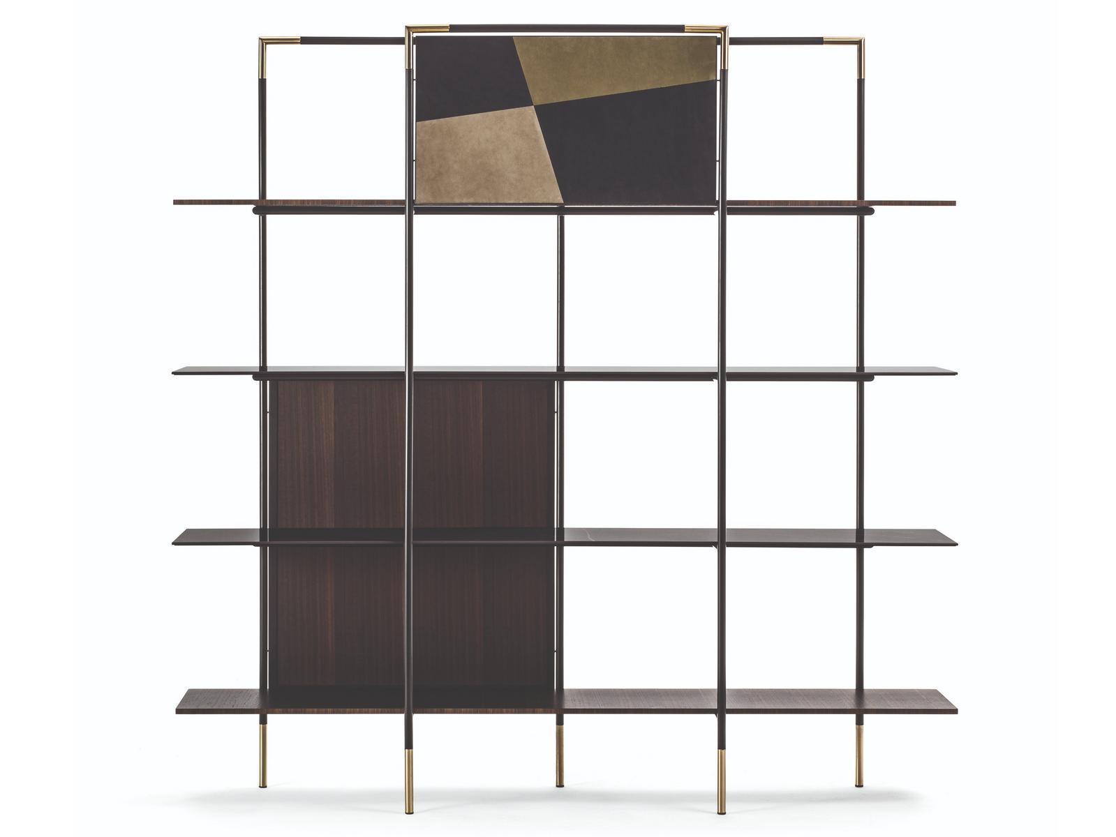 Open freestanding double-sided bookcase | Kevin by Frigerio