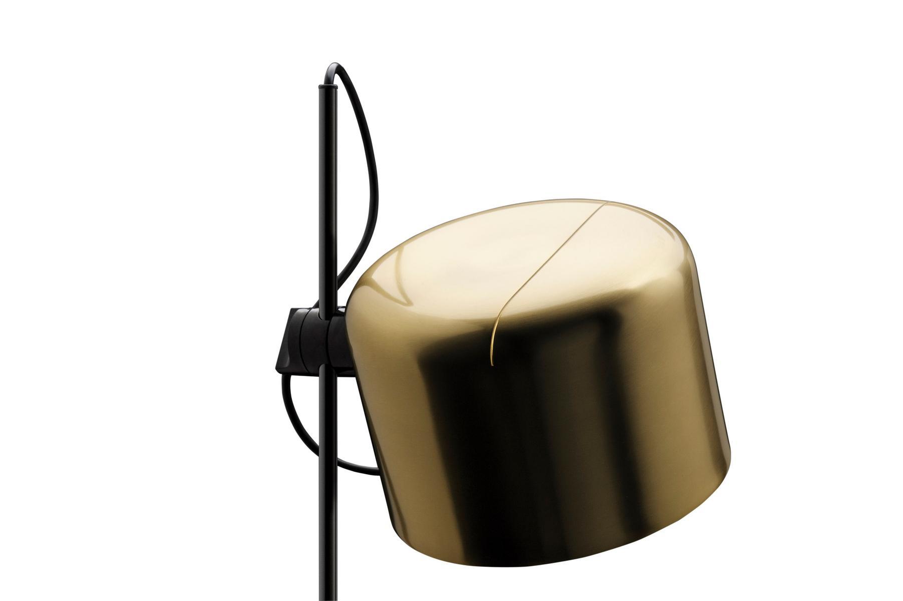 Direct light adjustable floor lamp | Coupé - Gold by Oluce
