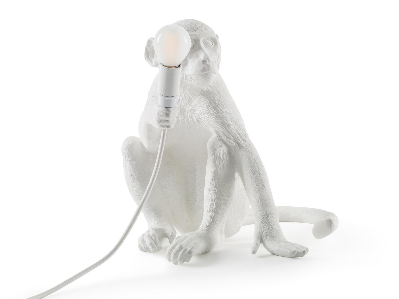 LED resin table lamp | The Monkey Lamp Sitting by Seletti