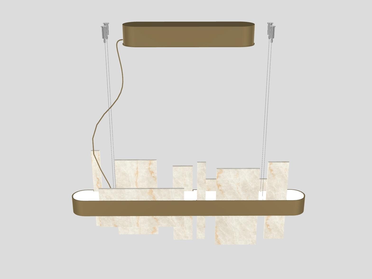 LED onyx pendant lamp | Honicé S70 by Masiero