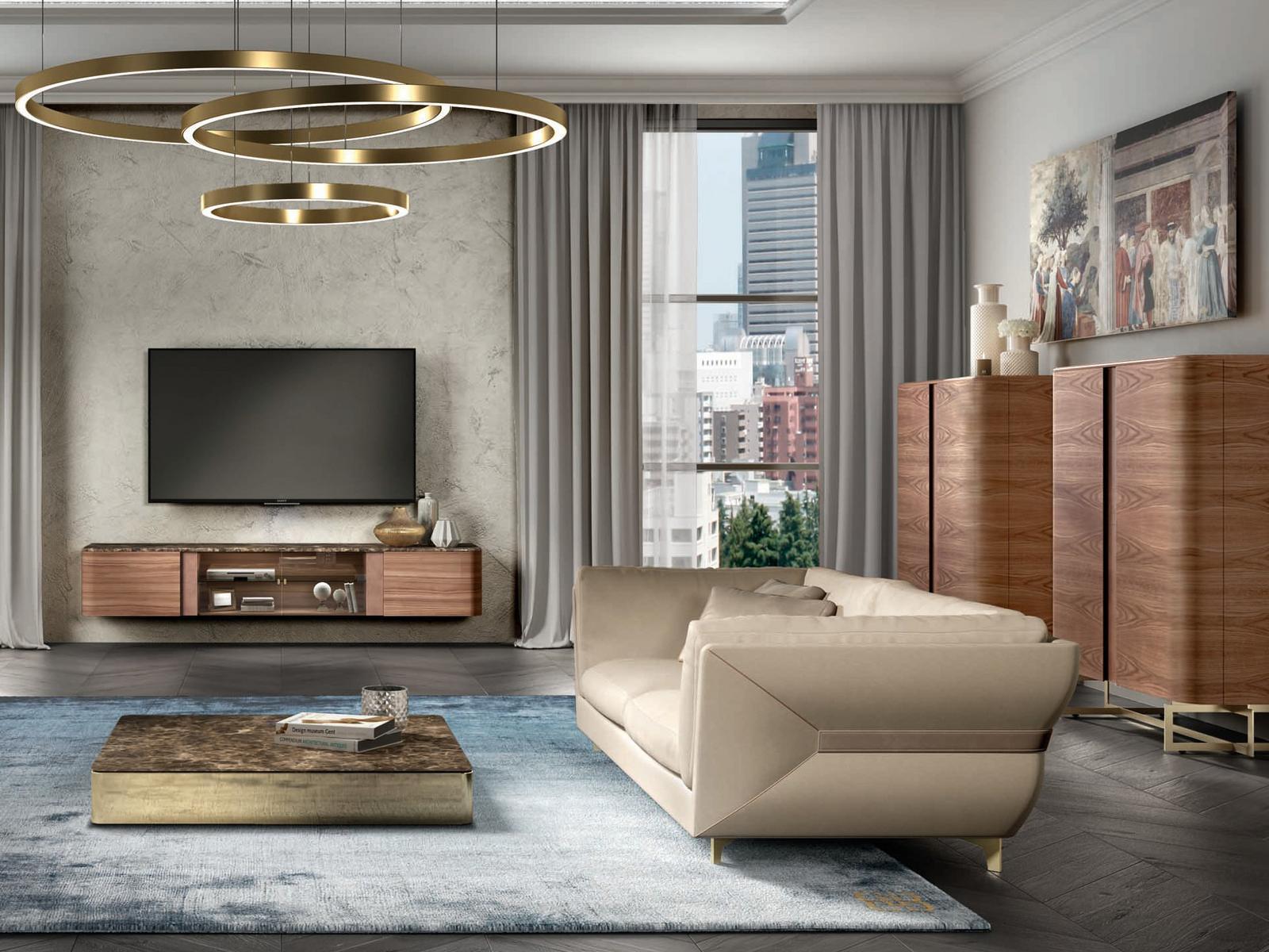 Modular leather sofa | Belt by Grilli