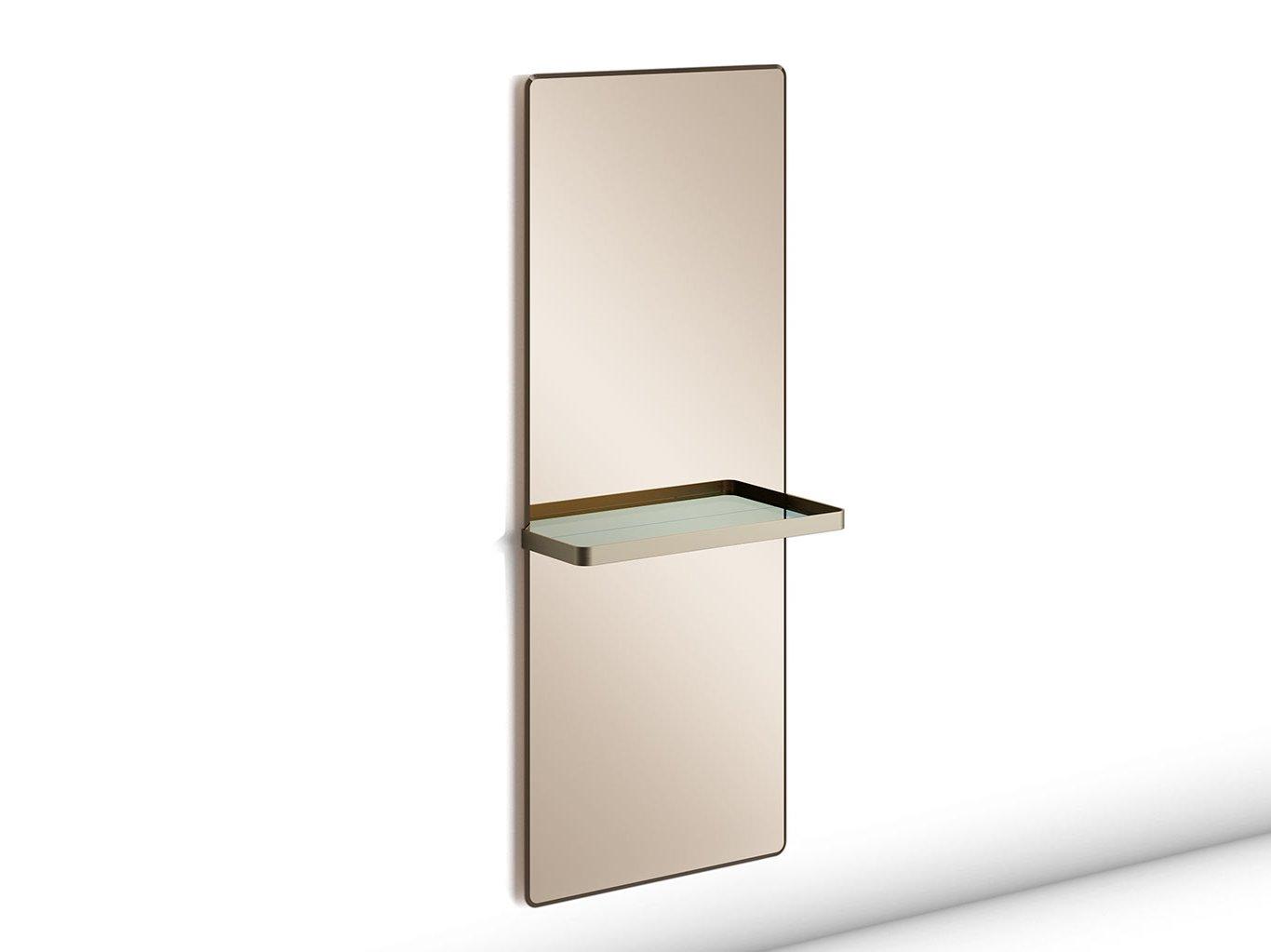 Rectangular mirror with shelf | Shelf by Reflex