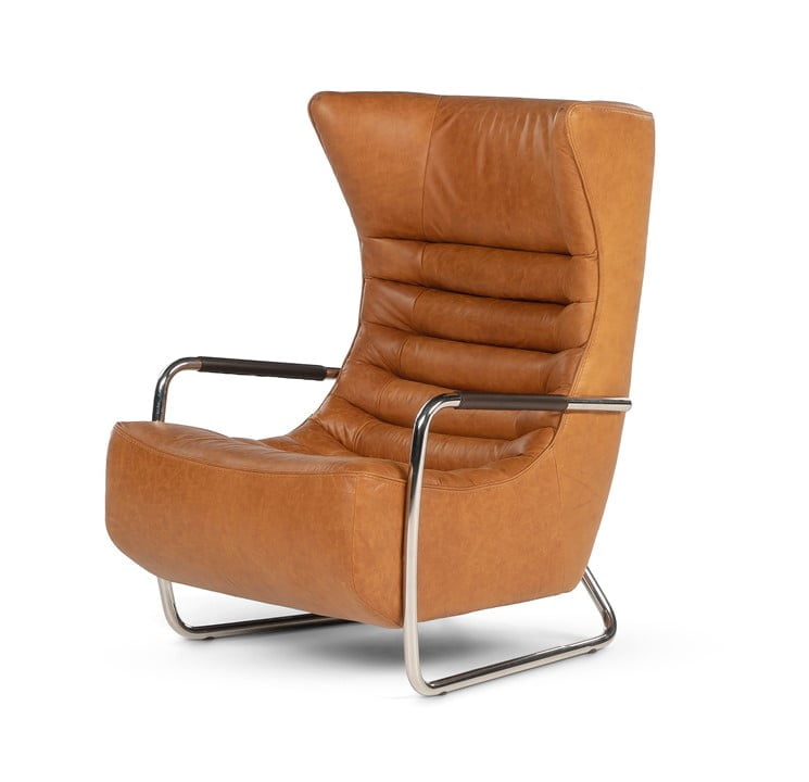 The 'Gerrit' armchair is a comfortable, modern classic with quilting detail that extends to a matching footstool. Optional swivel base and customizable finishes cater to personal or office use. | Gerrit by Calia Italia
