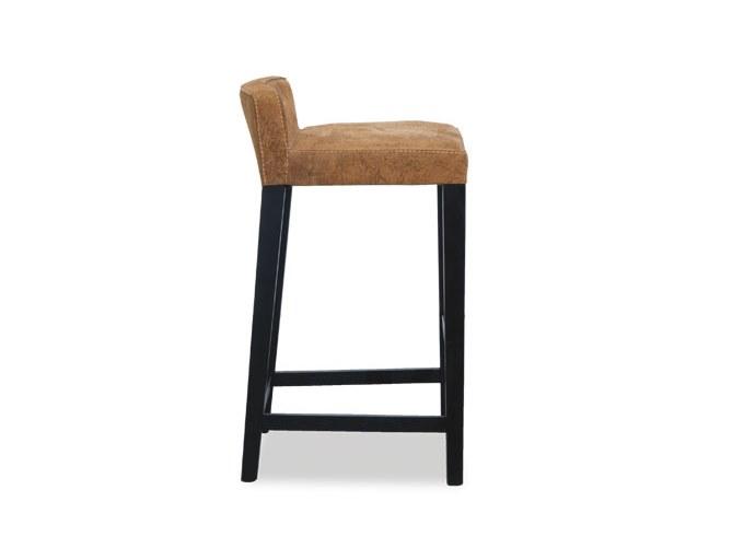 Low leather stool | Oslo by Baxter