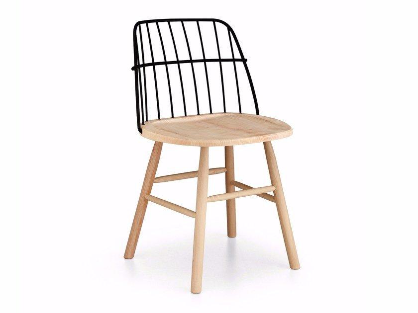 Steel and wood chair | Strike S by Midj