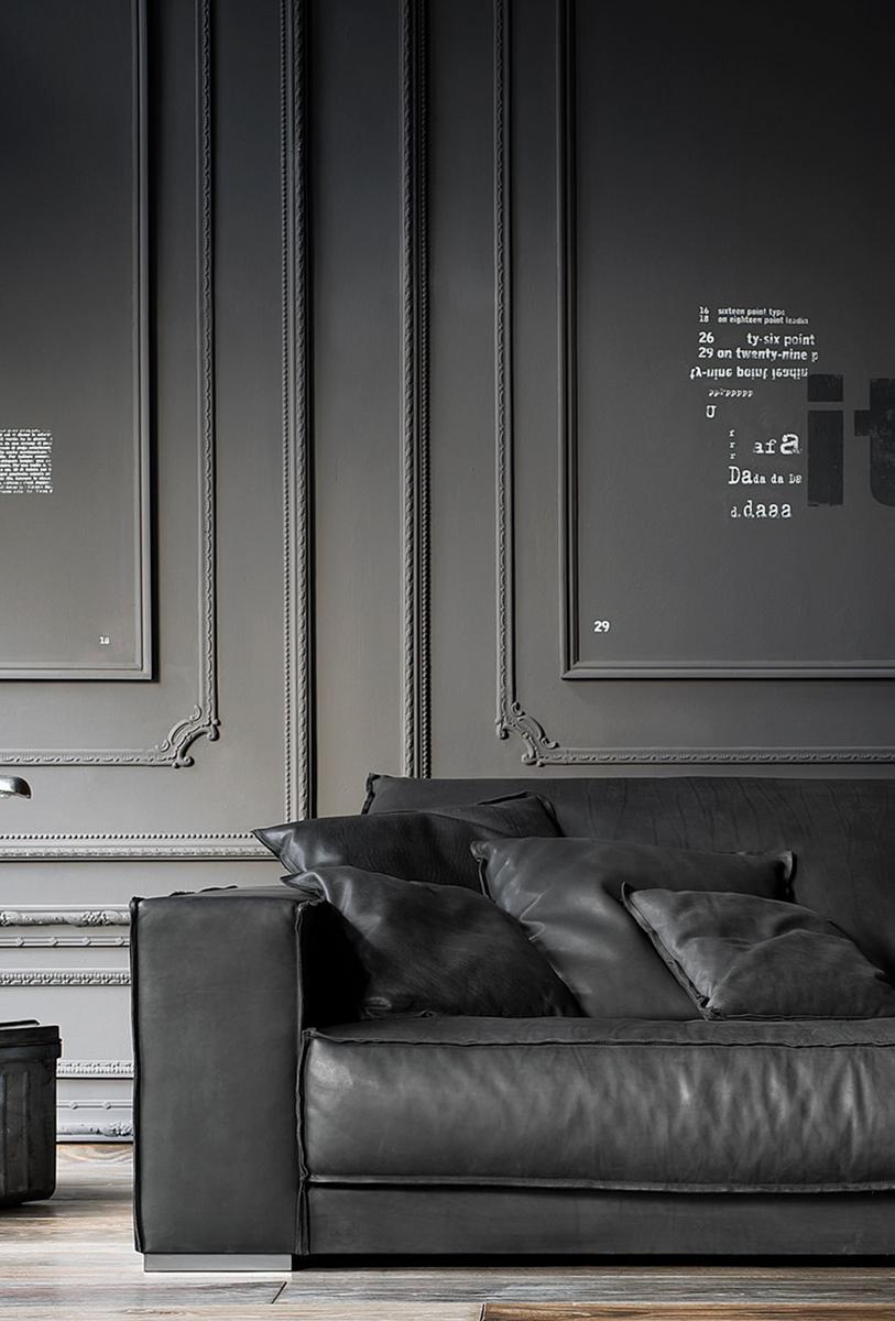 Sectional leather sofa | Budapest Soft by Baxter
