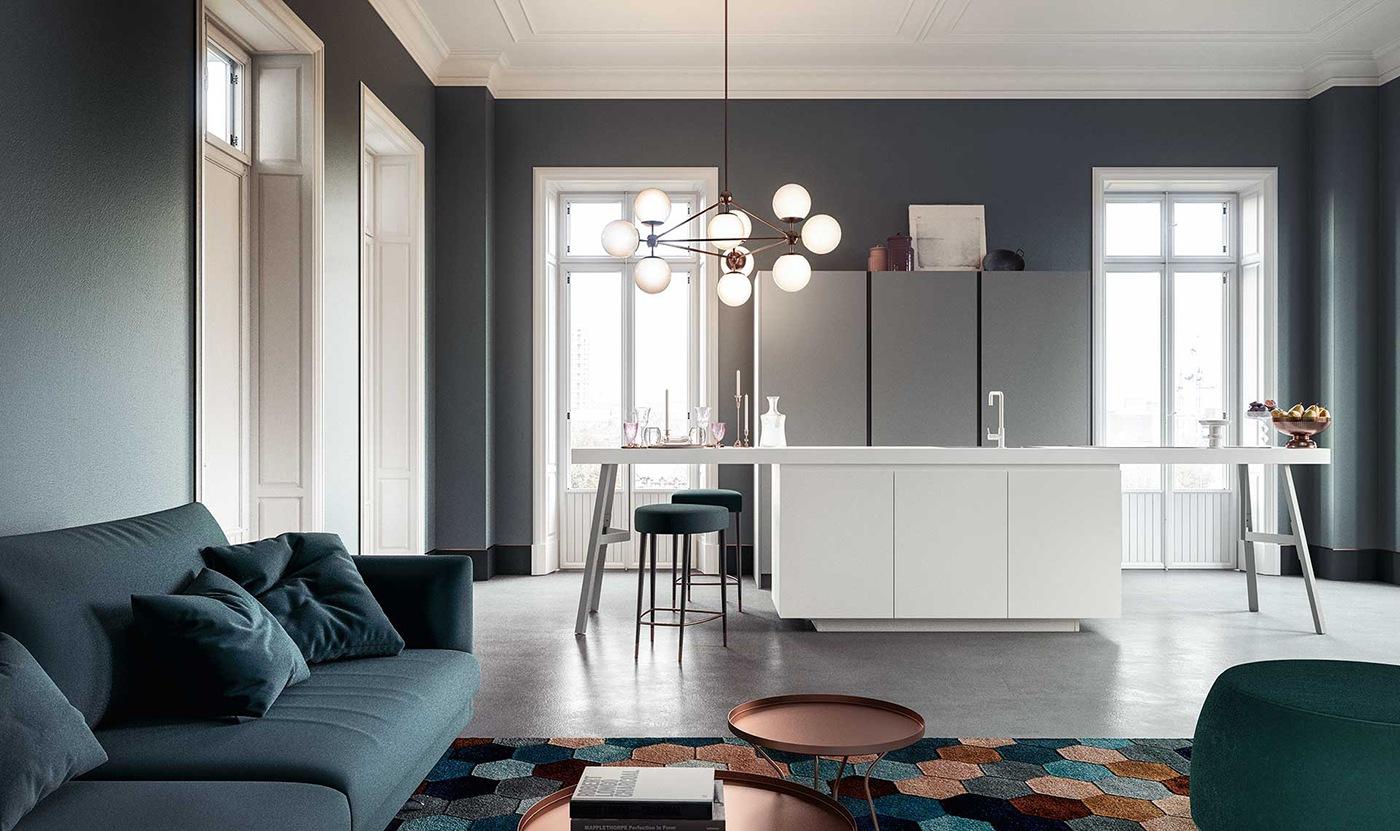 Fenix kitchen without handles ALF Valdesign Logica L40