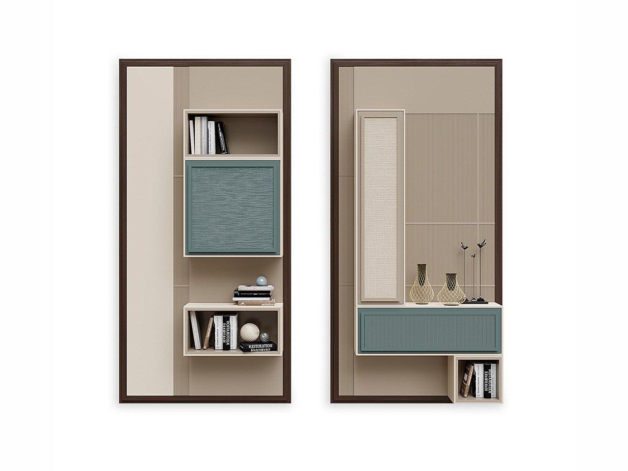 Sectional wall-mounted storage wall | Pr.864 by Stella del Mobile
