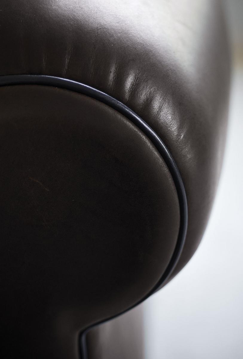 Leather armchair with armrests | Mickey by Baxter