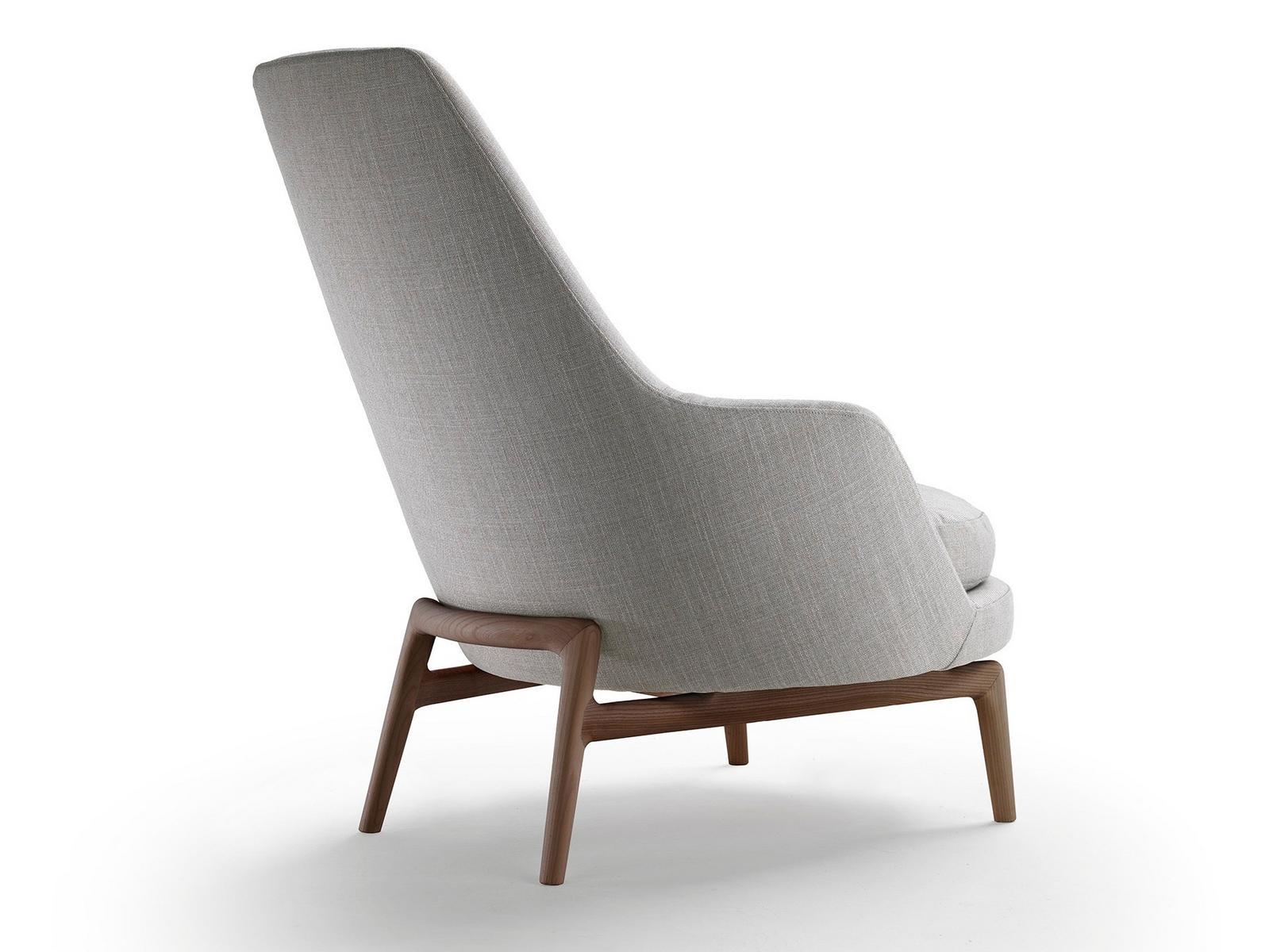 Fabric armchair with armrests | Leda by Flexform