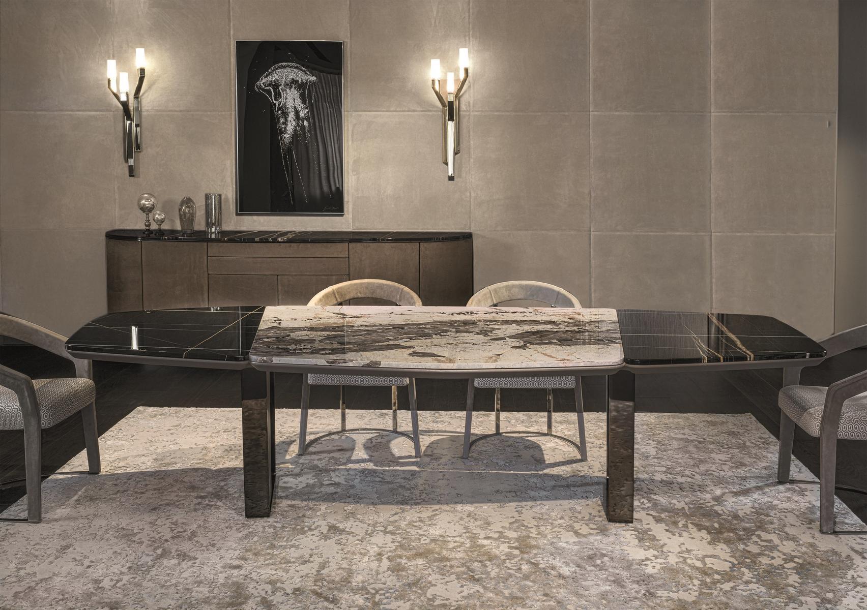 Oval metal table | Keope by Longhi
