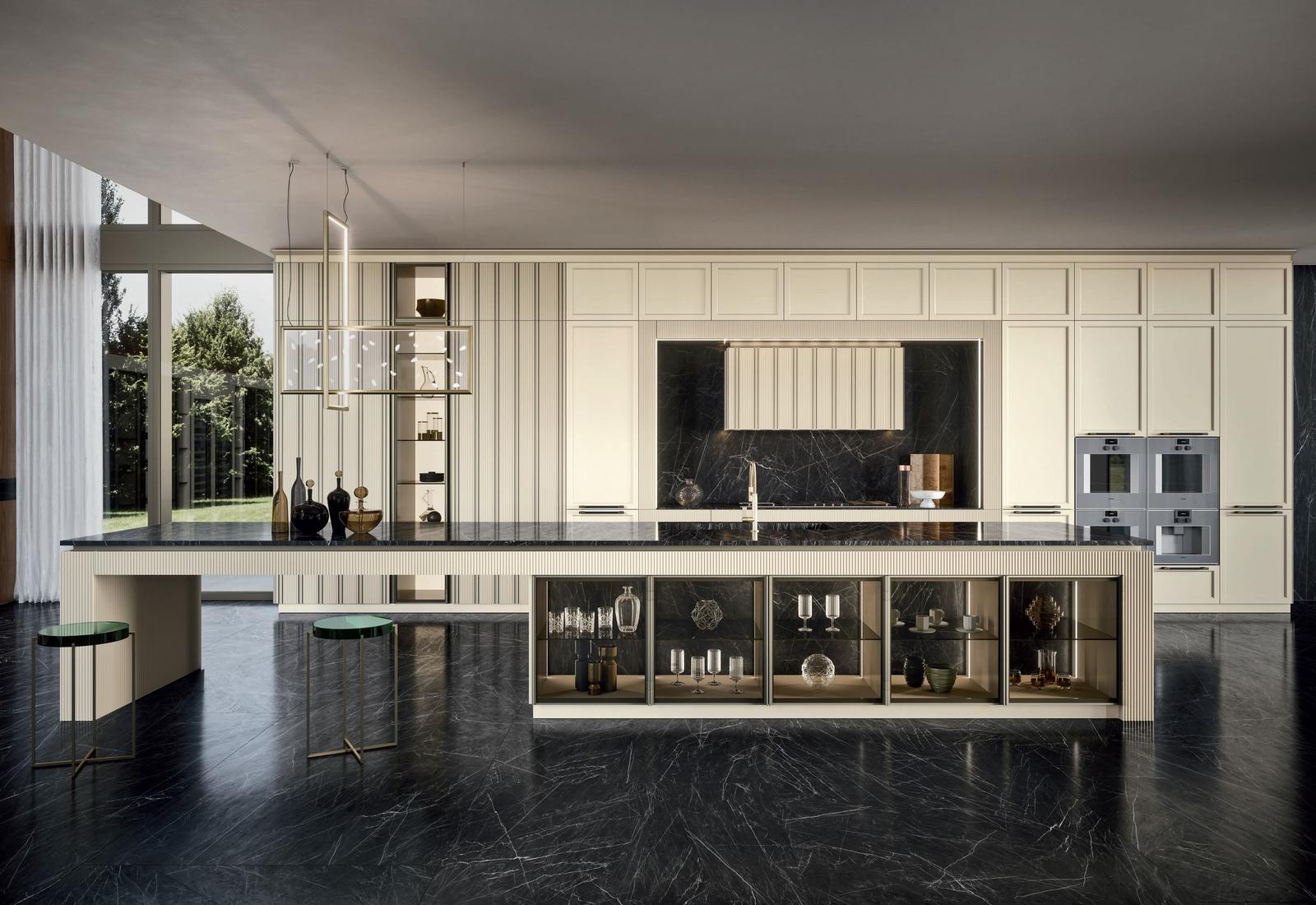Stone kitchen with handles FM bottega d'Arte Celine