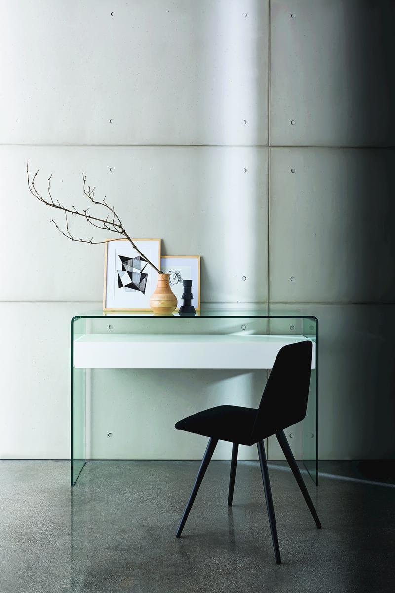 Rectangular glass console table with drawers | Bridge by Sovet