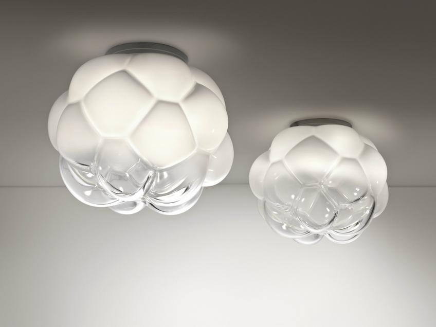 Glass ceiling light | Cloudy by Fabbian