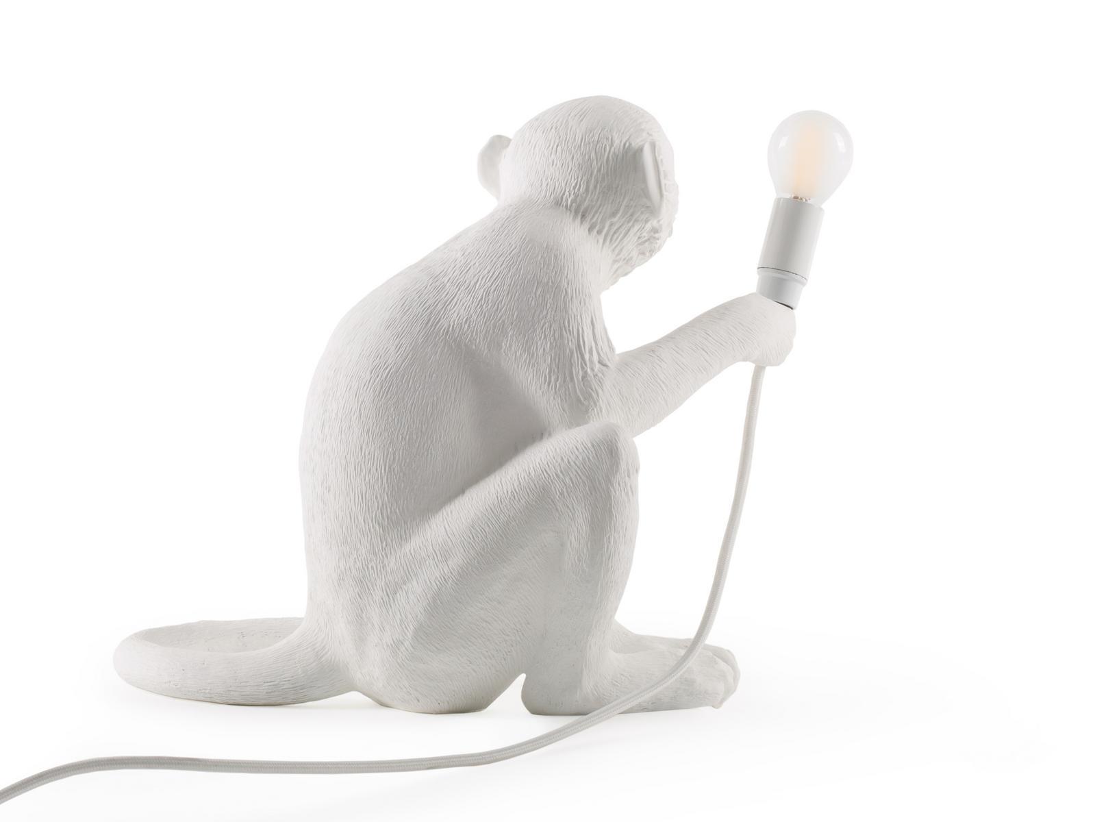 LED resin table lamp | The Monkey Lamp Sitting by Seletti