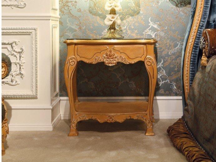 3680 Rounded decapé wooden bedside table