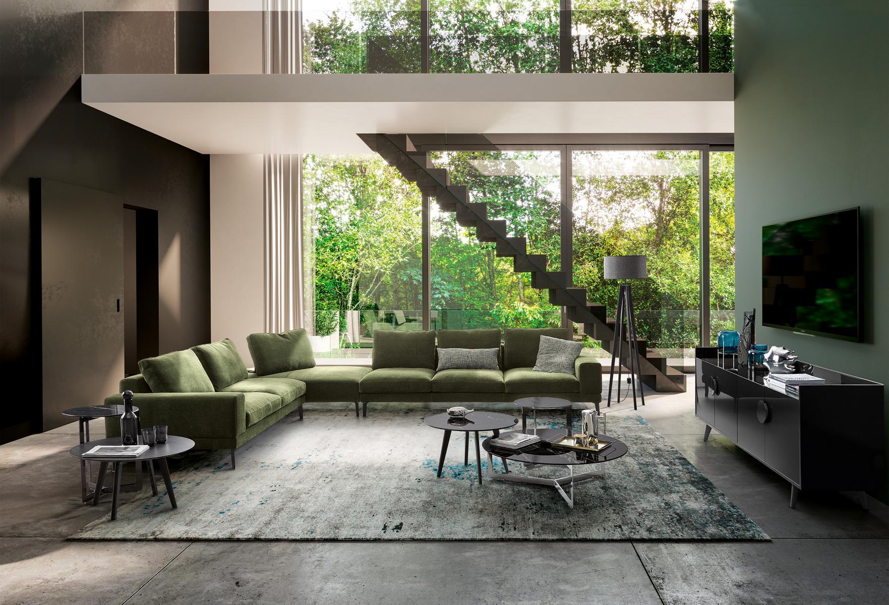 Sectional fabric sofa | Nelson by Dema