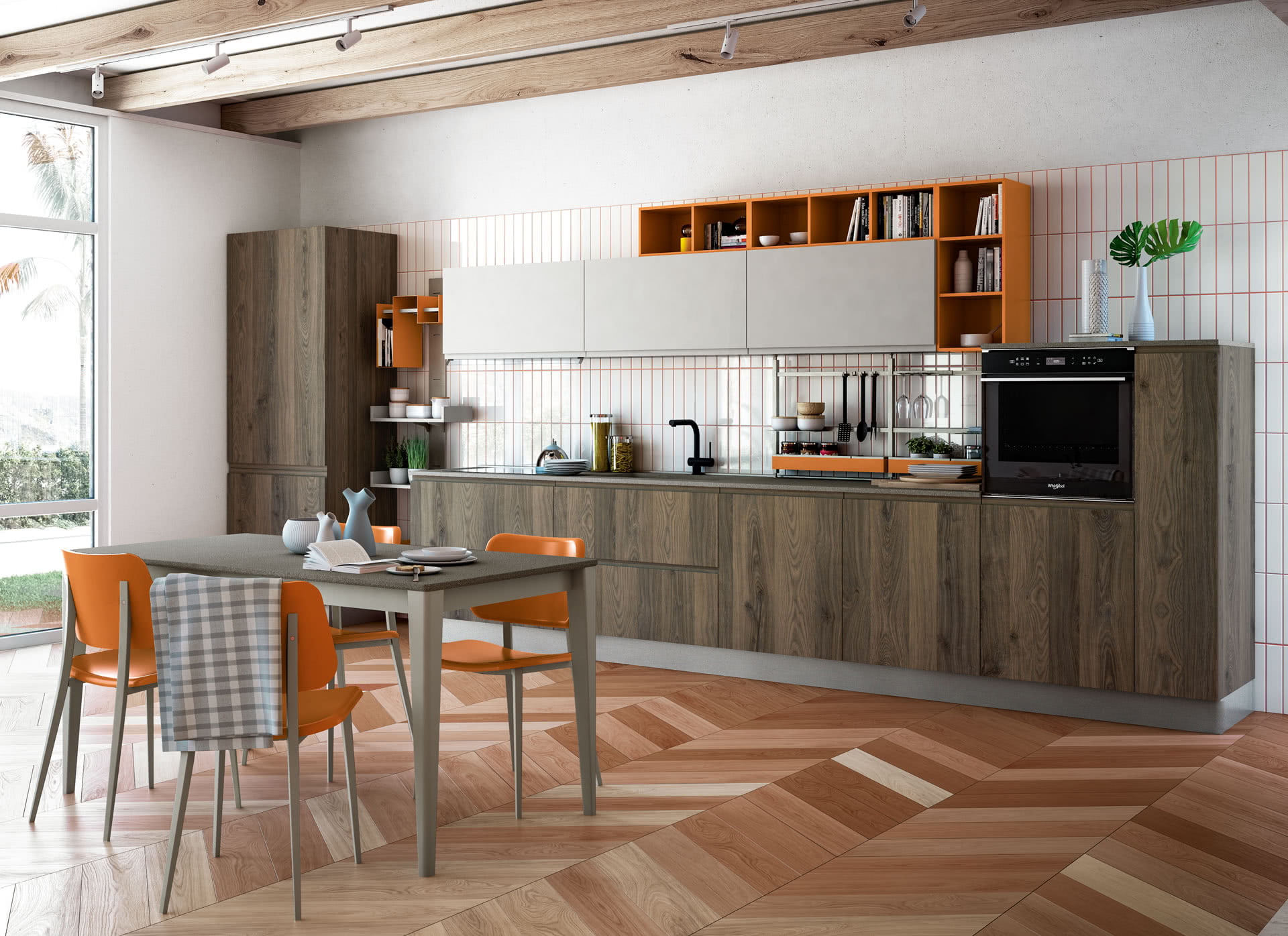 Melamine kitchen without handles Creo kitchens Jey Feel