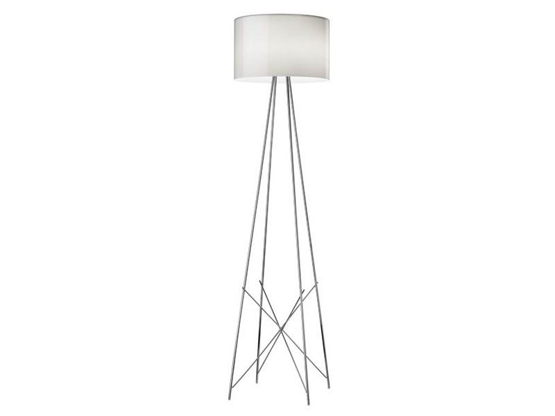 Chrome plated floor lamp | Ray F by Flos