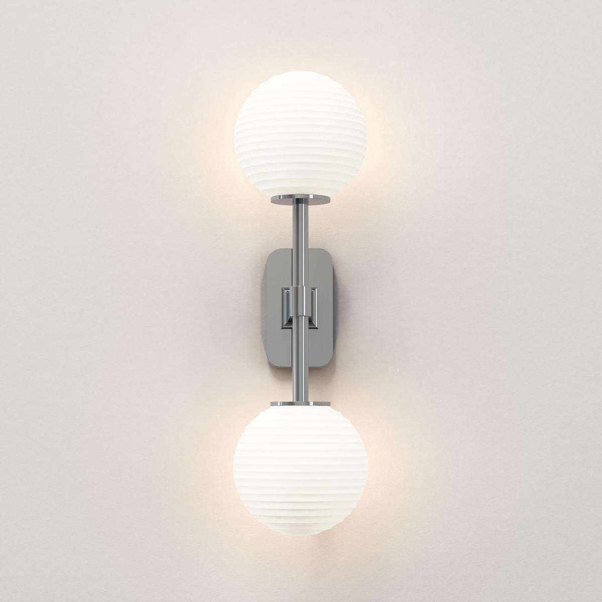 LED zinc wall lamp for bathroom | Tacoma Twin by Astro lighting