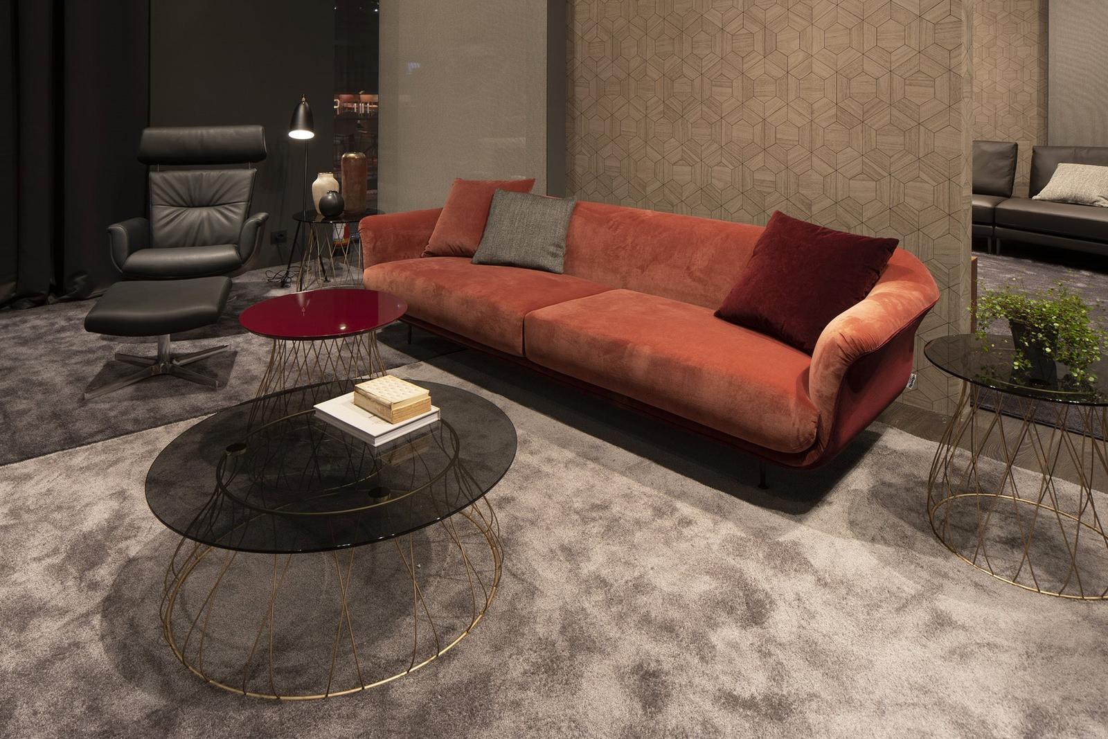 Sectional leather sofa in a contemporary style | Style by Alberta Salotti
