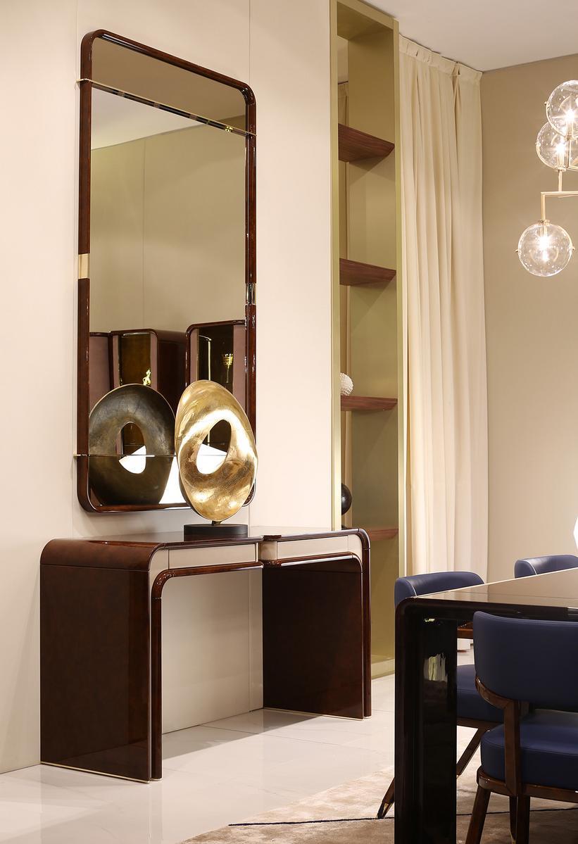 Rectangular wooden console table with drawers | Madison by Turri