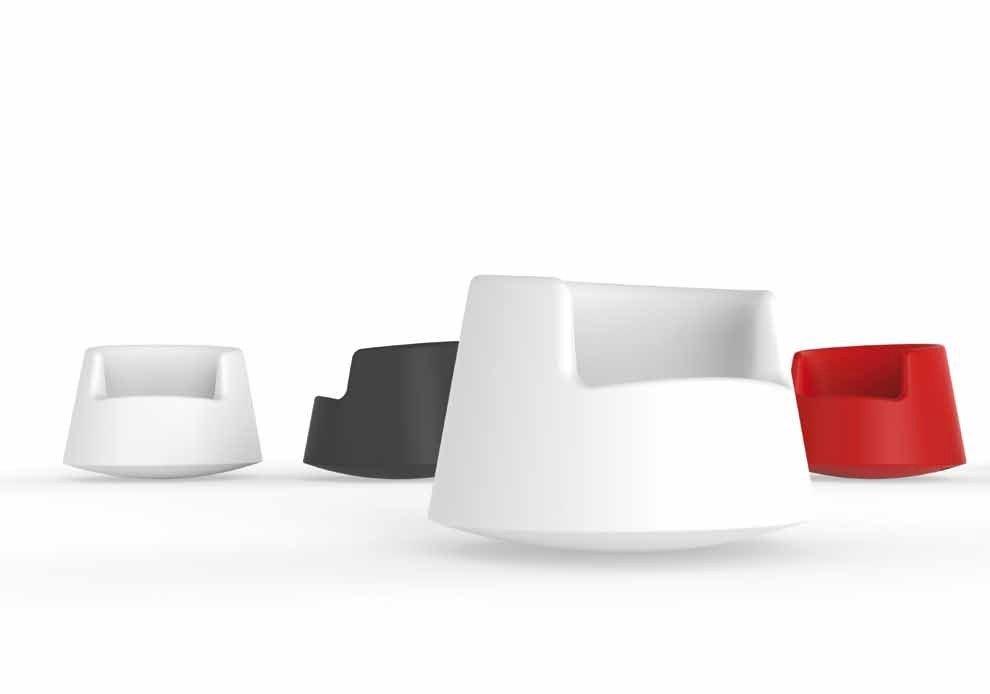 Rocking garden easy chair | Roulette by Vondom