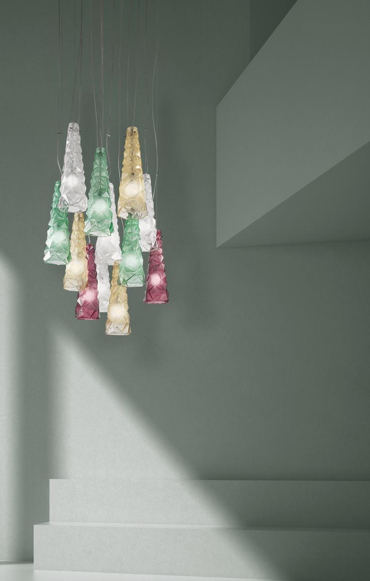 Glass pendant lamp | Chaotic by Sylcom