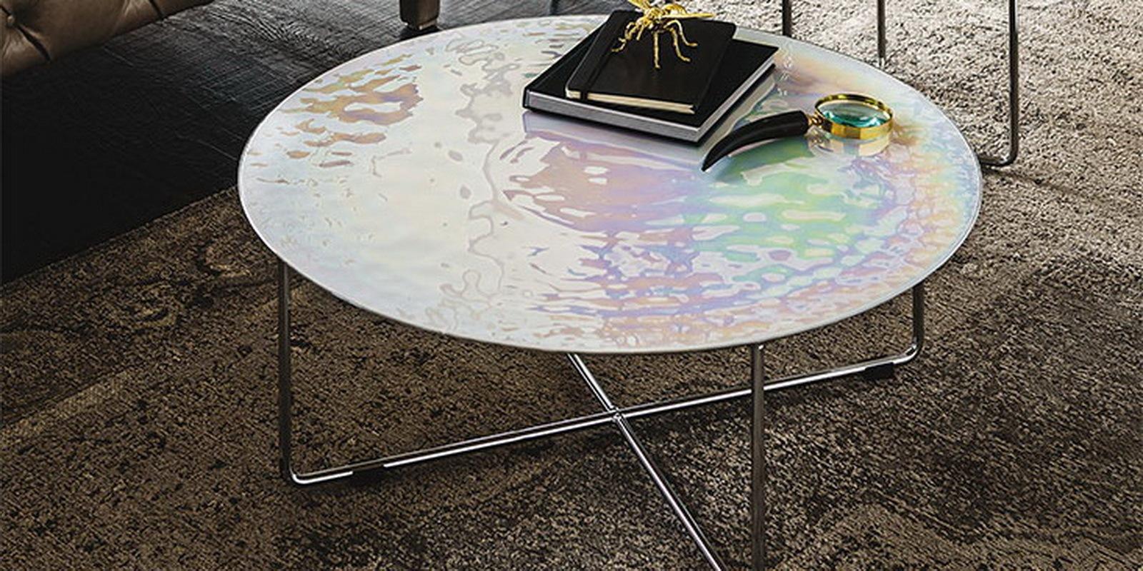 Round metal coffee table | Vinyl by Cattelan Italia
