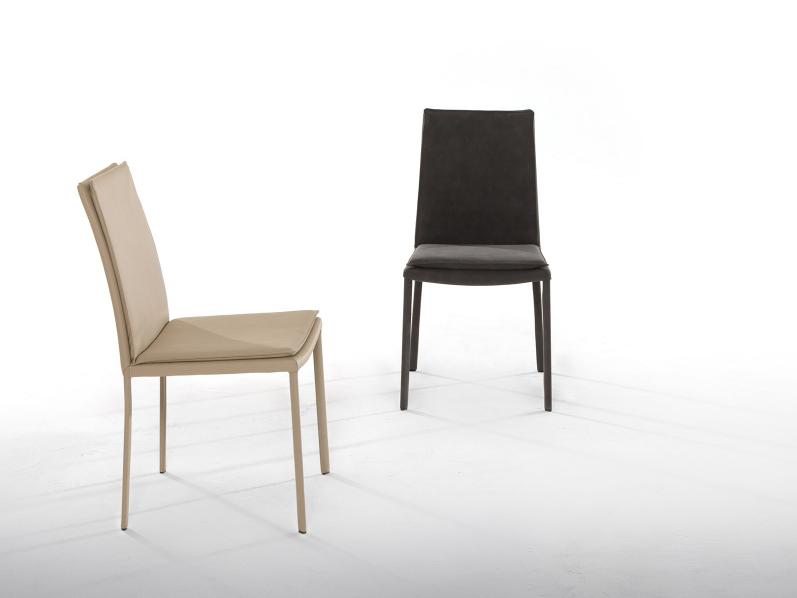 Leather chair with integrated cushion | Scarlet by Tonin Casa