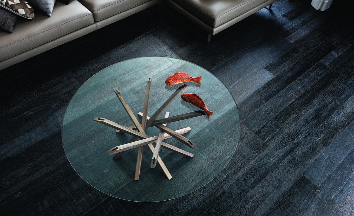 Round wood coffee table | Atari by Cattelan Italia
