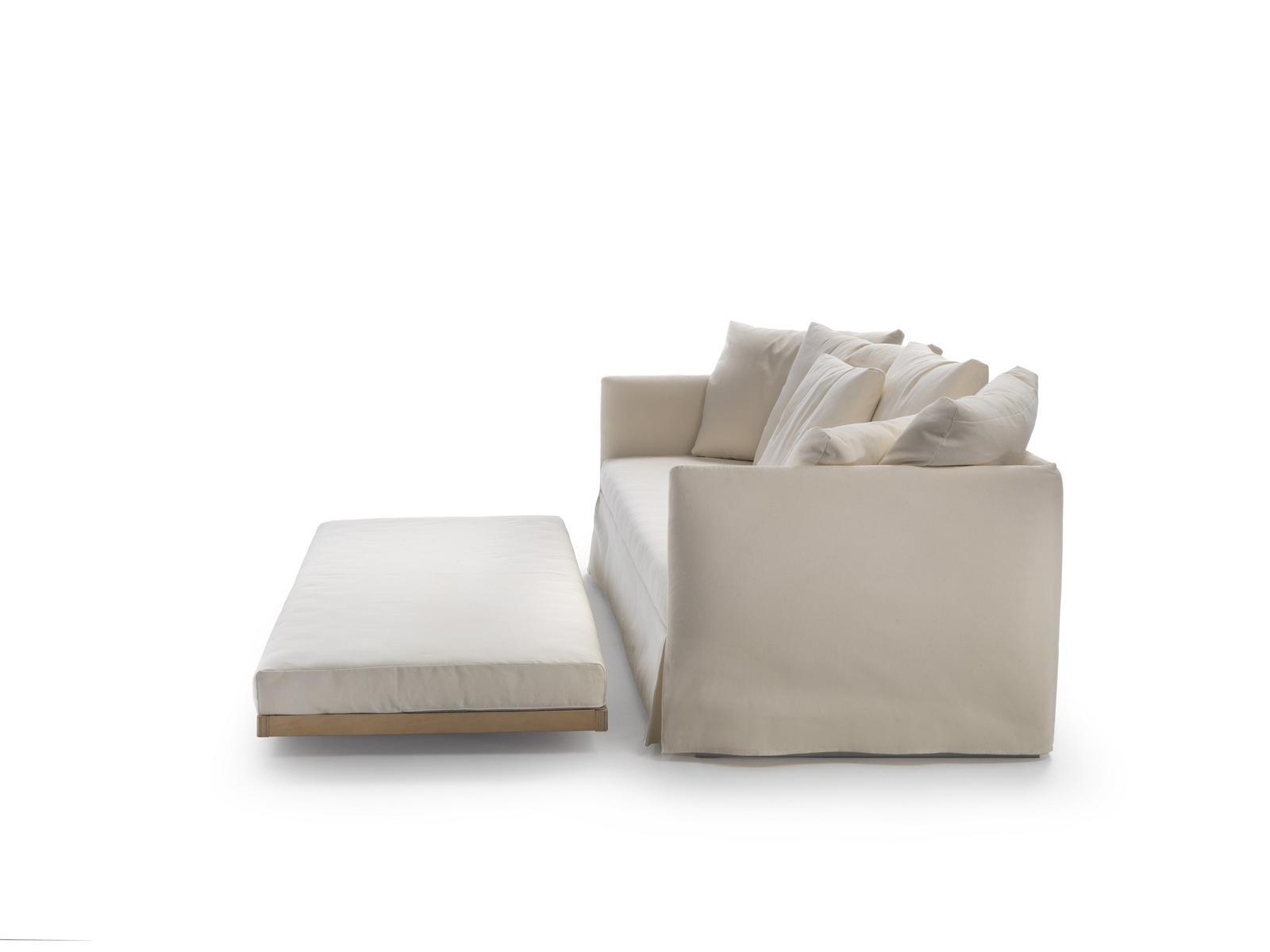 Fabric sofa bed with removable cover | Twins by Flexform