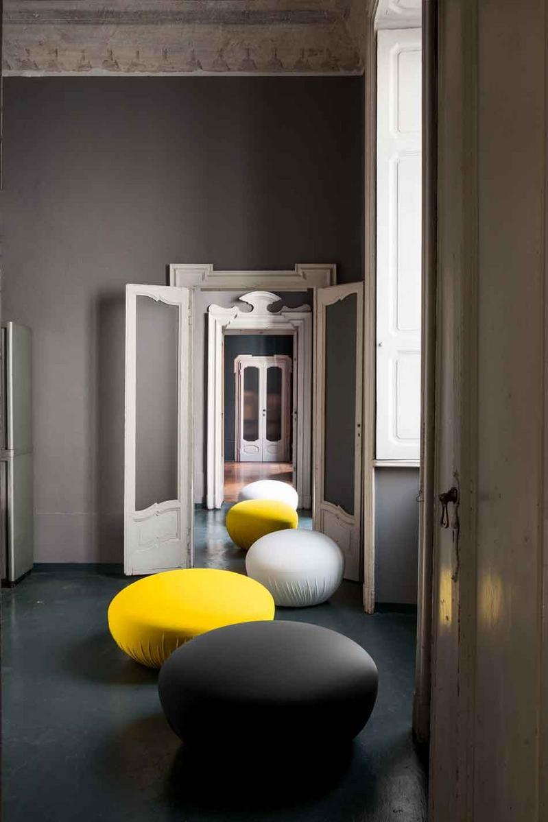 Upholstered pouf with removable lining | Hollywood by Bonaldo