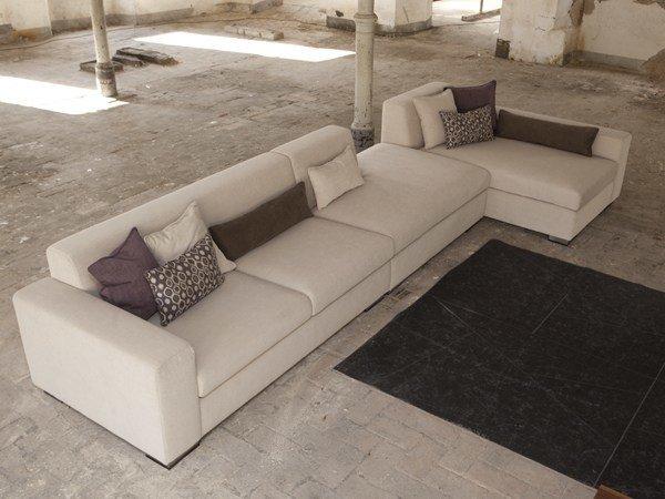 Sofa bed with removable cover with chaise longue | Exton by Domingo salotti