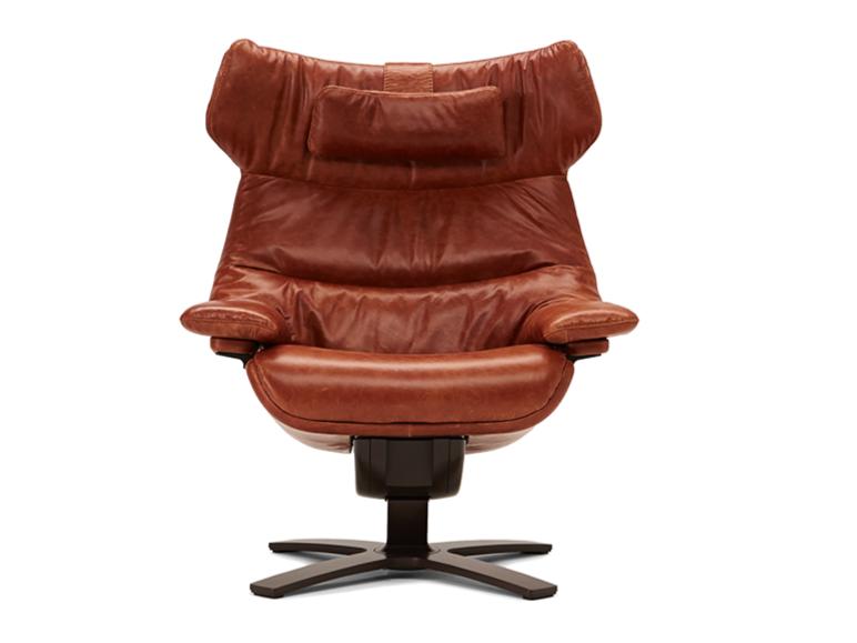 Recliner leather armchair with headrest | Re-vive Wing Back by Natuzzi Italia