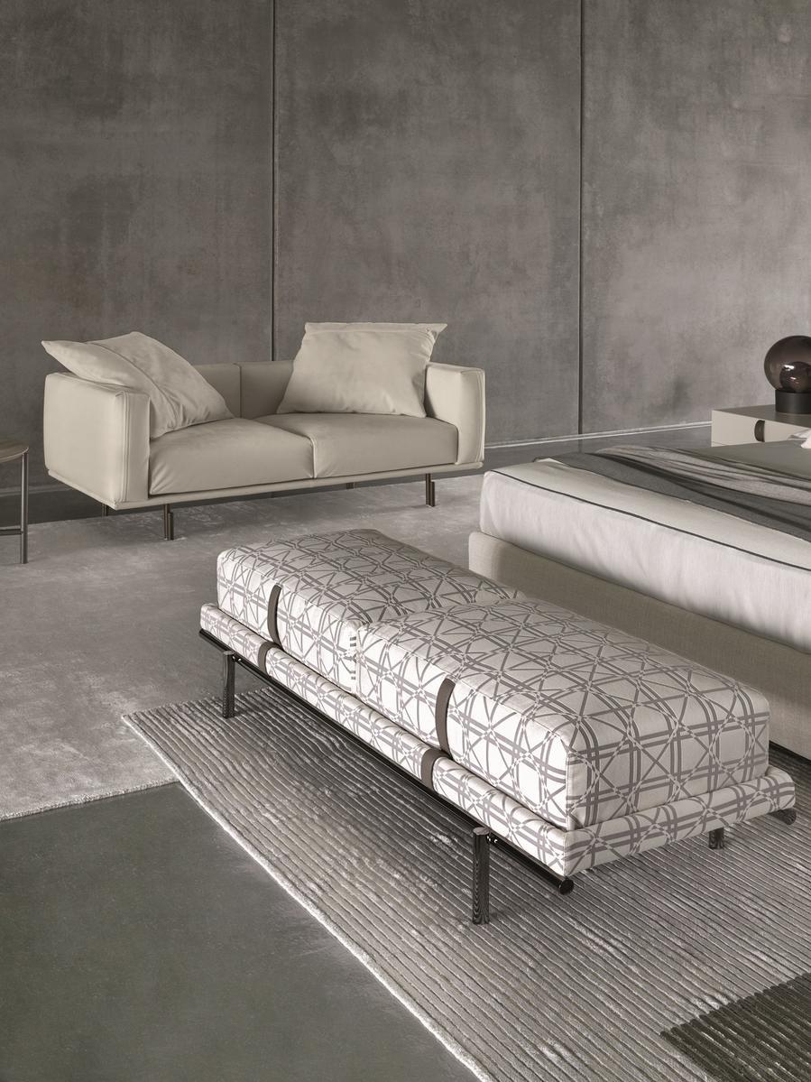 Upholstered fabric bench | New Bond by Flou