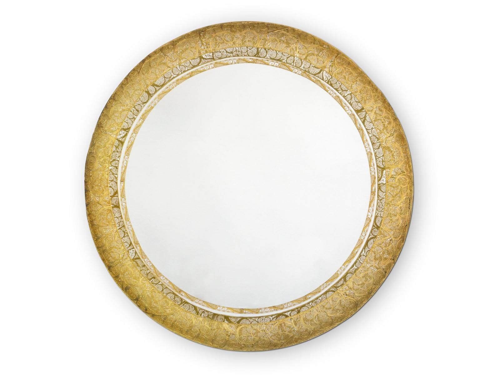 Round framed wall-mounted mirror | Ring Filigree by Boca Do Lobo