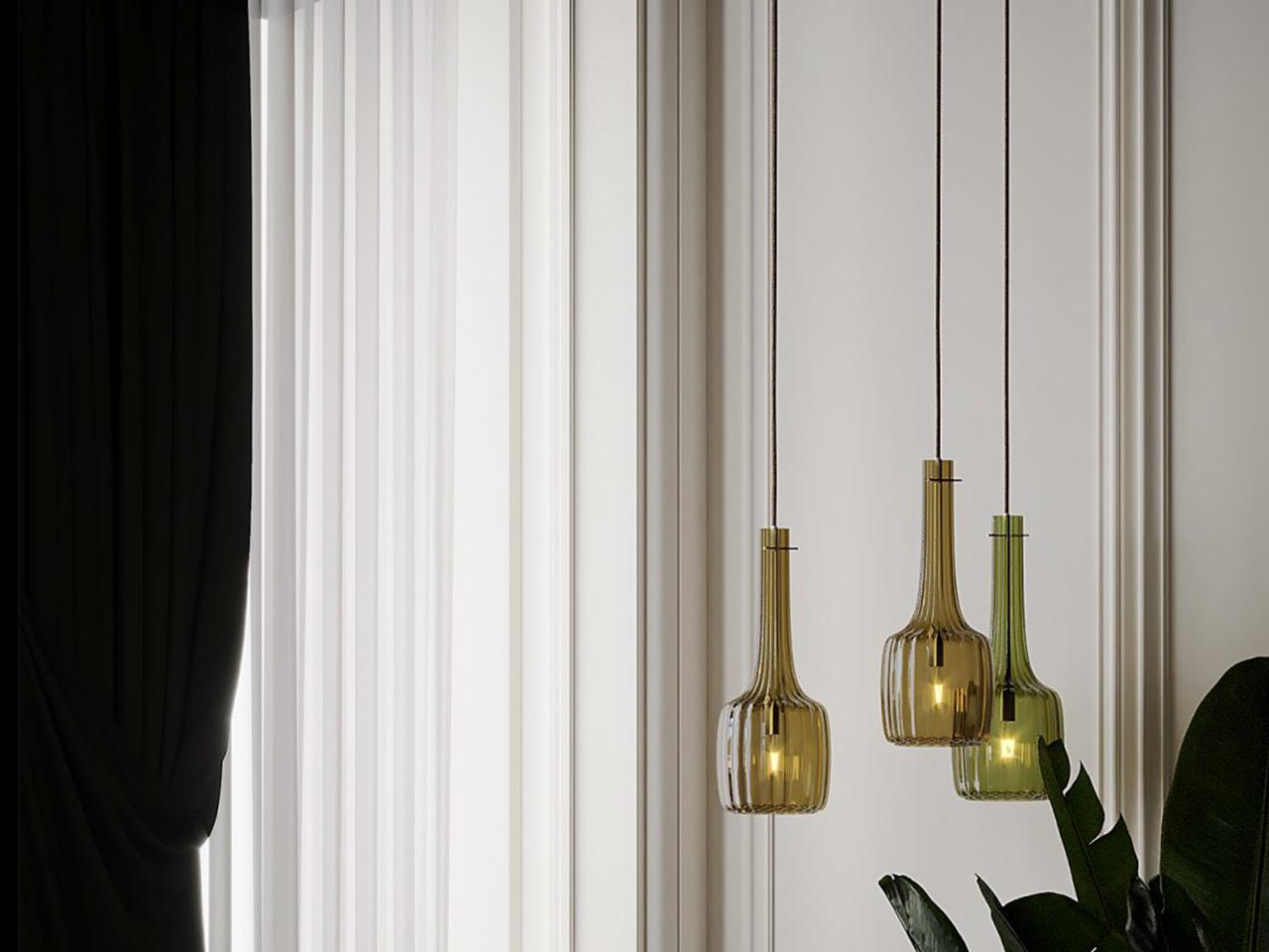 Direct light blown glass pendant lamp | Bossanova 4010/s by Italamp