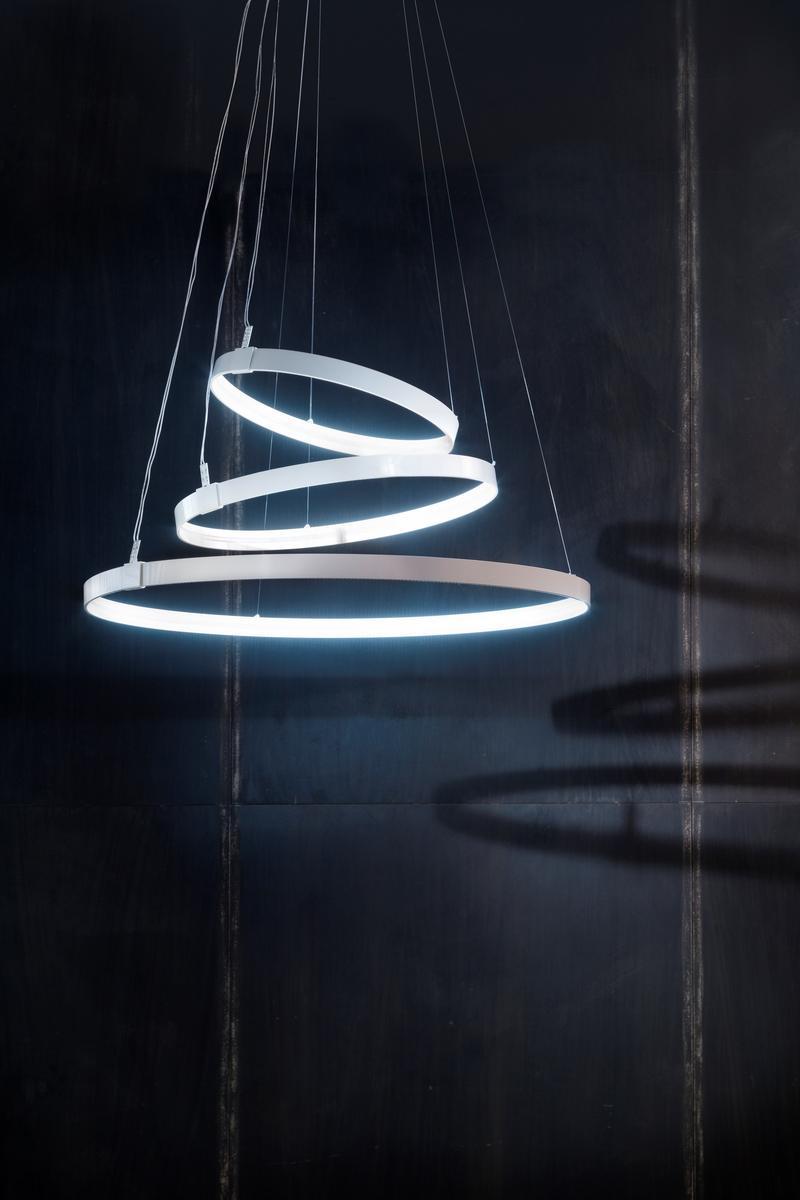 LED aluminium pendant lamp | Rings Orizzontale by Zava