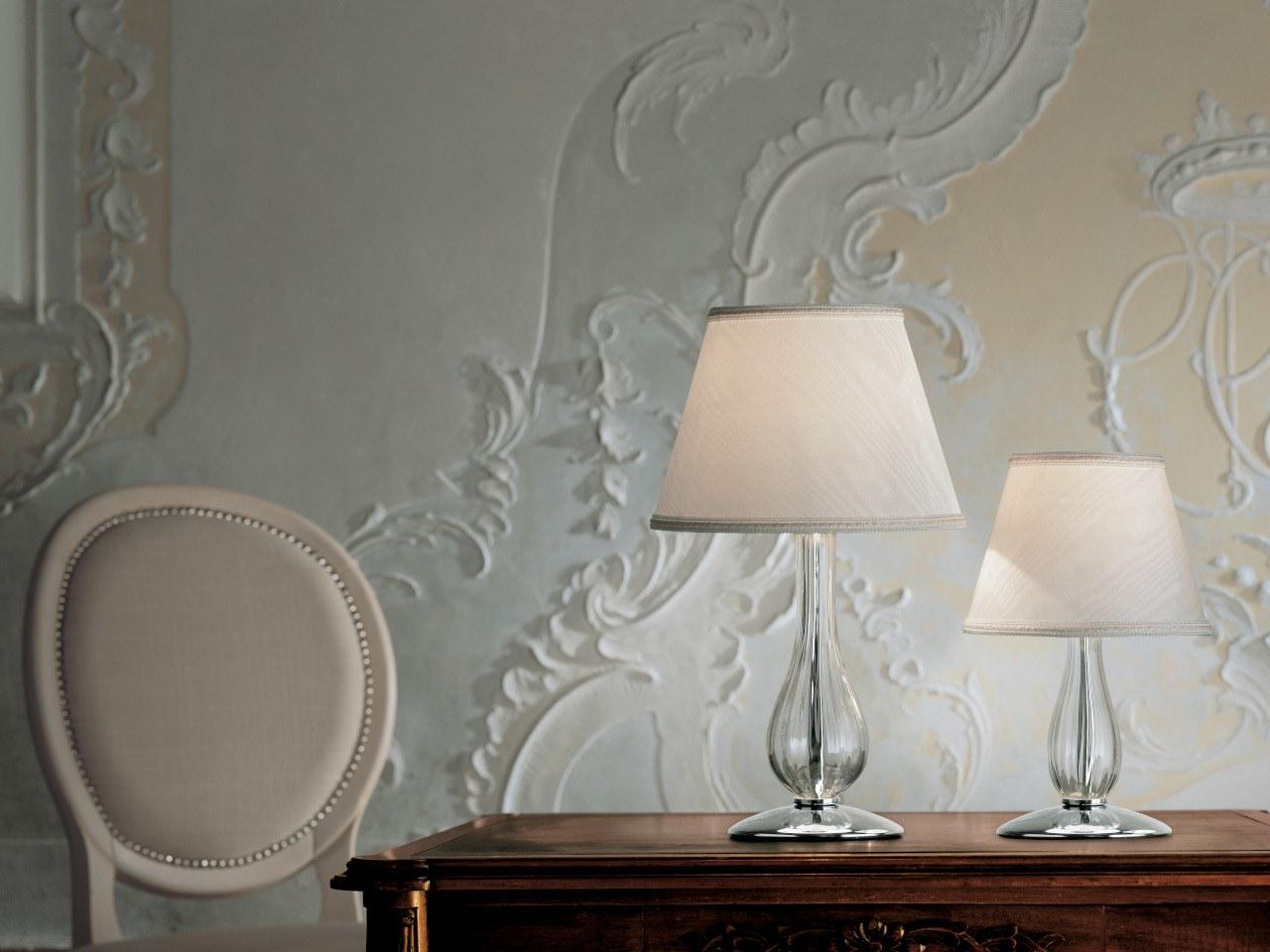 LED glass table lamp | Cheope T by Leucos