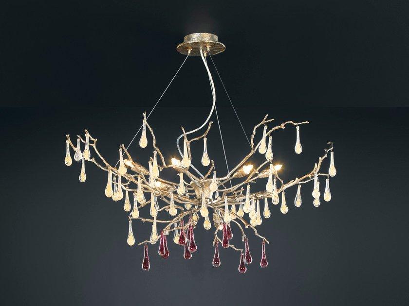 Halogen bronze ceiling lamp | Bijout Pl338/6 by Serip