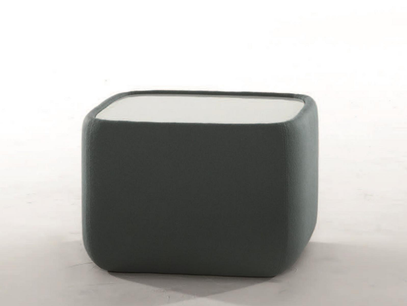 Square fabric bedside table with built-in lights | Teeny by Tonin Casa
