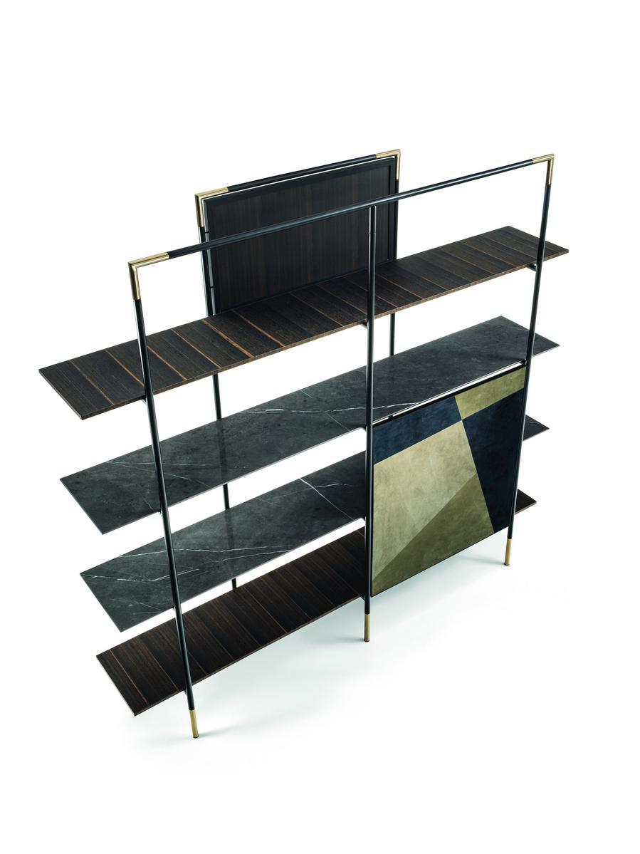 Open freestanding double-sided bookcase | Kevin by Frigerio