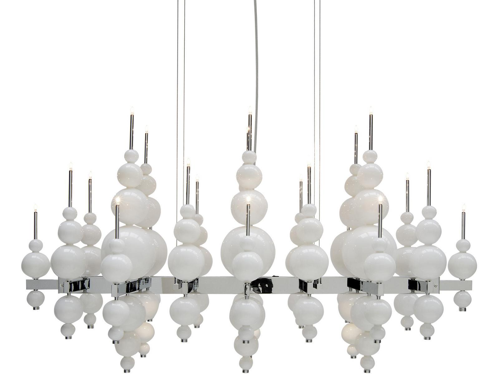 Direct-indirect light glass pendant lamp | Tears From Moon H22+3 by Ilfari