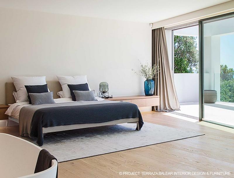 Fabric double bed with upholstered headboard | Feel Good - Feel Good Ten by Flexform