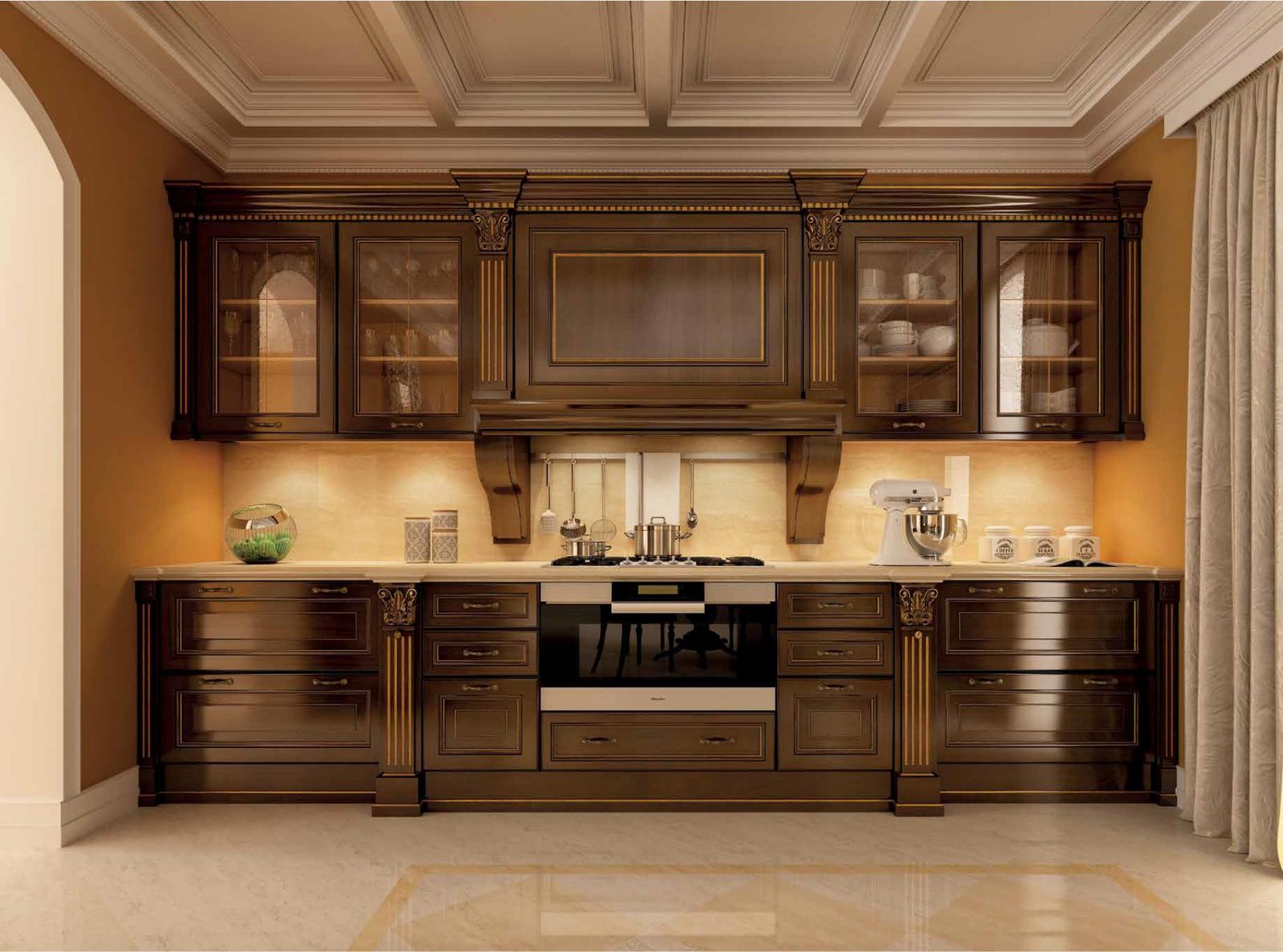 Wood kitchen with handles FM bottega d'Arte Roma