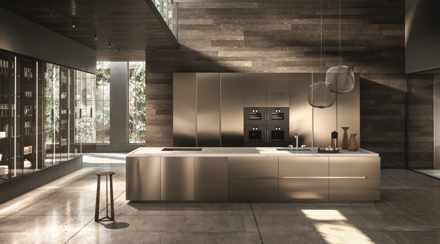 Stone kitchen with handles Aster Cucine Contempora