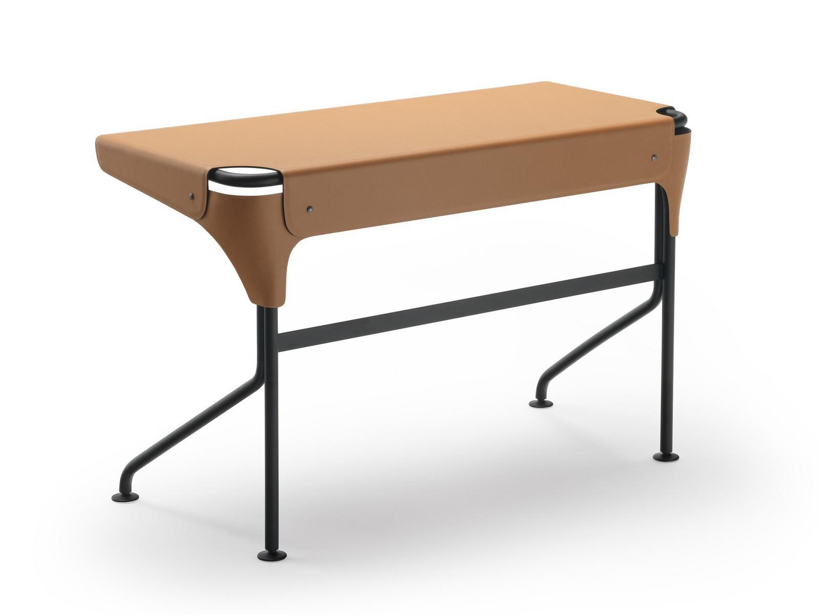 Steel and leather writing desk | Tucano by Zanotta