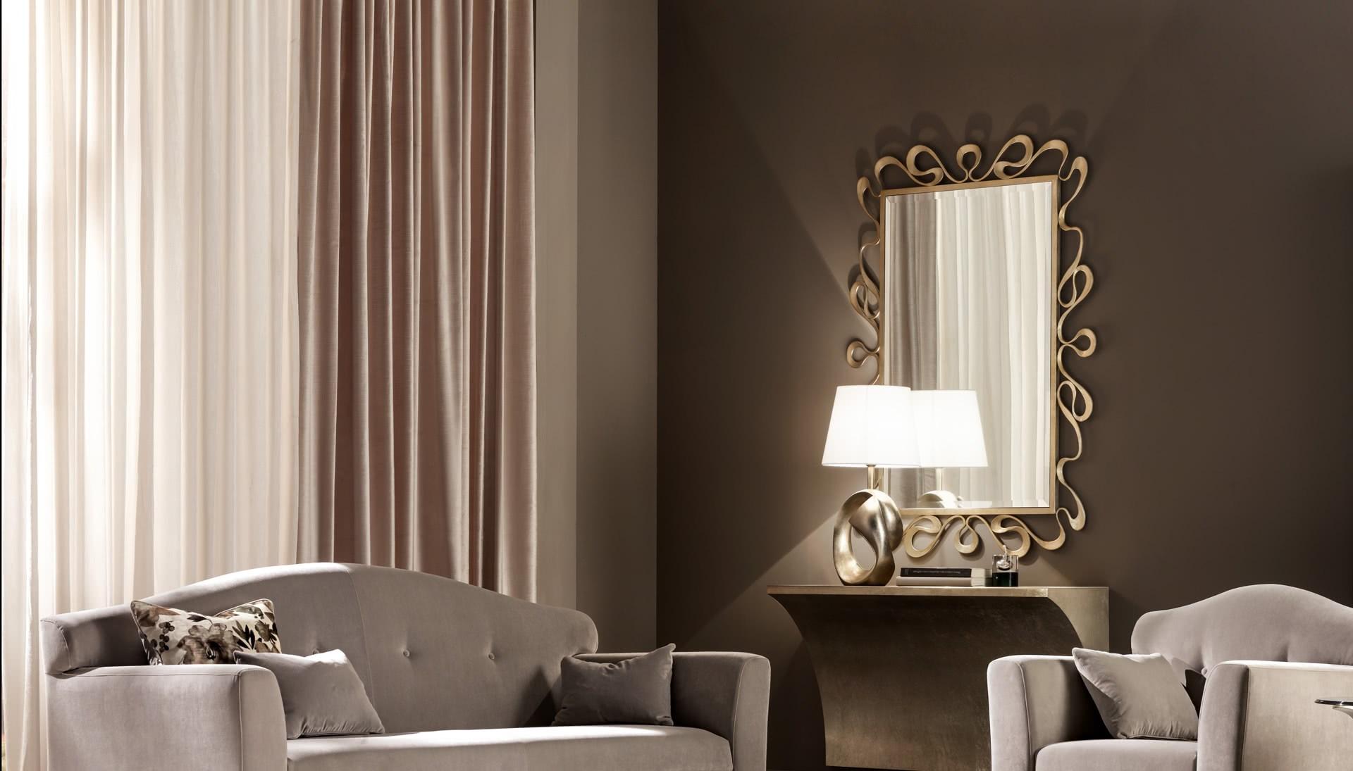 Rectangular wall-mounted mirror | Nastro by Cantori